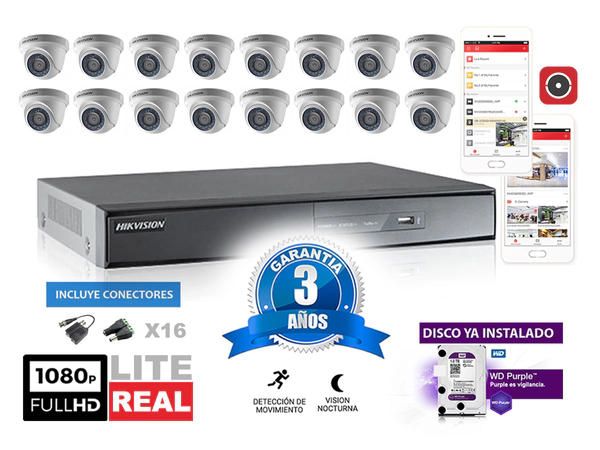 Kit Turbo 7216hghi + 16 56d0t Conect + Disco1tb