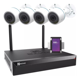 KIT NVR EZVIZ 8CH + H3C x4 + 1TB