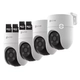 Kit x4 Cámara de Seguridad 1080P - EZVIZ - H8C - Domo PTZ - WiFi + Memoria 32GB