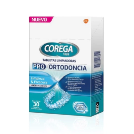 Tabletas Limpiadoras Corega Pro Ortodoncia x 30 un