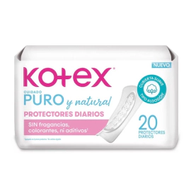 Kotex Protector Diario Puro Y Natural x 20 Unidades