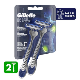 Gillette Maquina Desechable Corpo Cuerpo (2 Unidades)