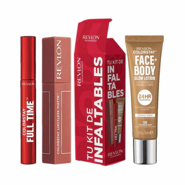 Revlon Kit Infaltables: Labial, máscara de pestañas y loción bronceadora