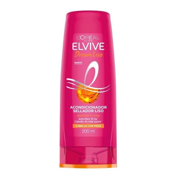 Acondicionador Elvive Dream Liso| Con Keratina V* + AHA | x 200 ml