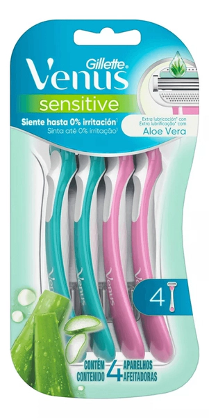Máquina Afeitar Mujer Gillette Venus Sensitive 4 Unidades