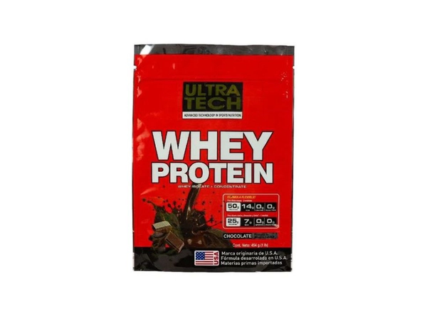Ultra Tech Whey Protein 454 G (1 Libra) Chocolate Proteína De Suero