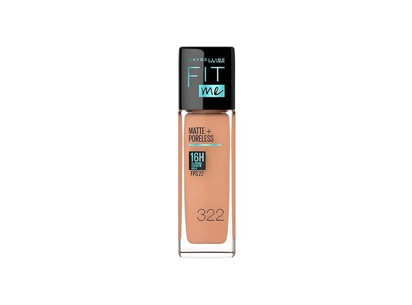Base Maquillaje Maybelline Fitme Matte+Poreless 322 Warm Honey 30Ml