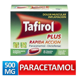 Genomma Tafirol Plus Rapida Accion Caps.bl. X 8