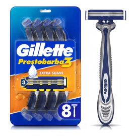 GILLETTE PRESTOBARBA 3 EXTRA SUAVE | 8 unidades |
