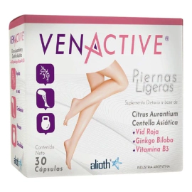 Venactive Suplemento Nutricional Para Piernas Ligeras Y Sanas 30 Cps