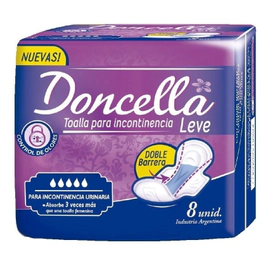 Doncella Toalla Para Incontinencia Leve Sin Perfume 8 U Unico