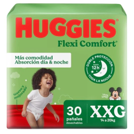 Huggies Pañales Flexi Comfort Talle XXG x 30 Unidades