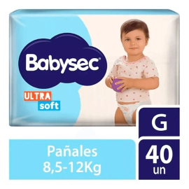 Babysec Pañales Descartables Ultra Soft Grande 40 Unidades Talle g