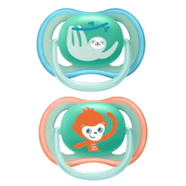 Chupetes Ultra Air Avent Deco +18 2 Unidades Verde