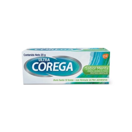 Corega Adhesivo Para Prótesis Dentales Ultra Crema Menta 20 gr