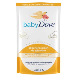 Baby Dove Jabon Liquido Baby Glicerina Repuesto x 180 ml