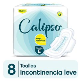 Calipso Toalla Femenina Incontinencia Leve (8 Unidades)