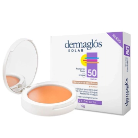 Dermaglos Protector Solar Facial Crema Compacta Fps 50 Con Color Tono 2 10 gr