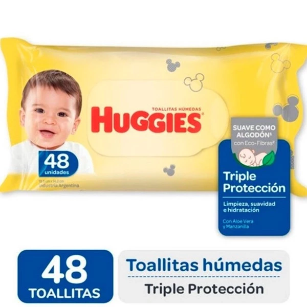 Huggies Toallitas Húmedas Triple Acción (48 Unidades)