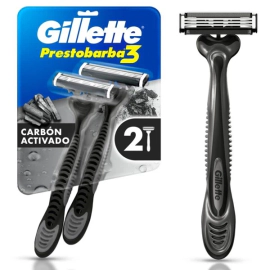 Máquina de Afeitar Gillette Prestobarba 3 Carbono x 2 un
