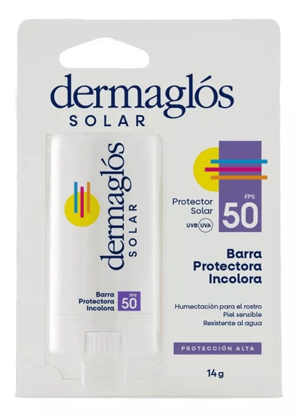 Barra Protectora Dermaglos Solar Incoloro Fps 50 14g