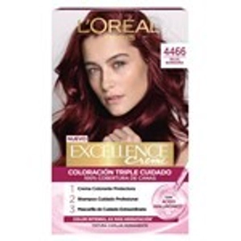 Kit Tintura Excellence Creme Tono 4466 Rojo Borgoña