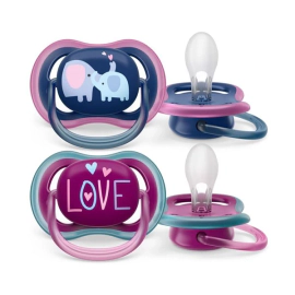 Avent Chupete Ultra Air Deco 18 +m Elefante Y Love