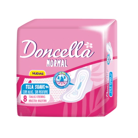 Doncella Toallitas Con Alas Extrasuave (8 Unidades)