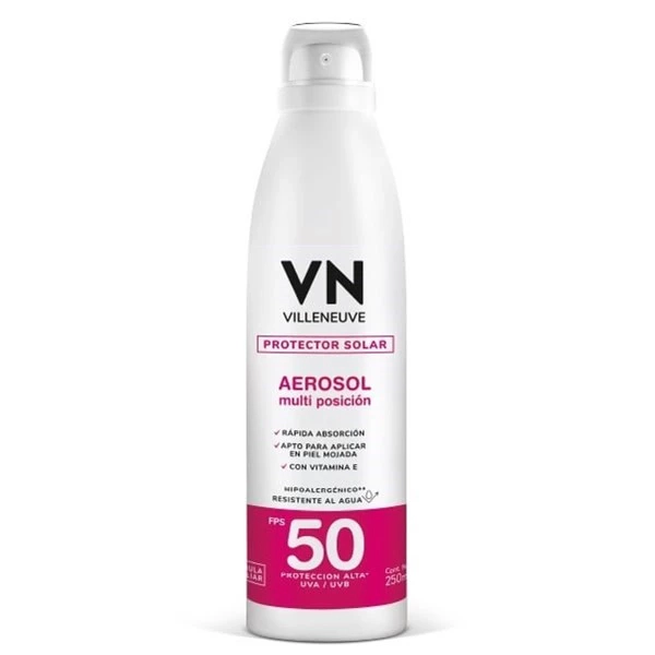 Protector Solar Facial FPS50 Villeneuve Spray Continuo 250ml