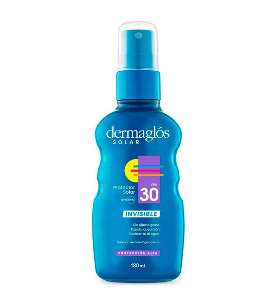 Protector Solar Dermaglós Fps30 Spray Invisible X180Ml