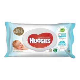 Huggies Toallitas Humedas  Puro Y Natural X 80 Unidades