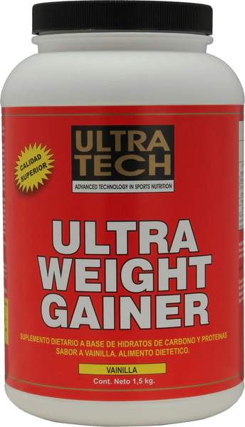 Ultra Tech Suplemento Ultra Weight Gainer Sabor Vainilla x 1,5 kg