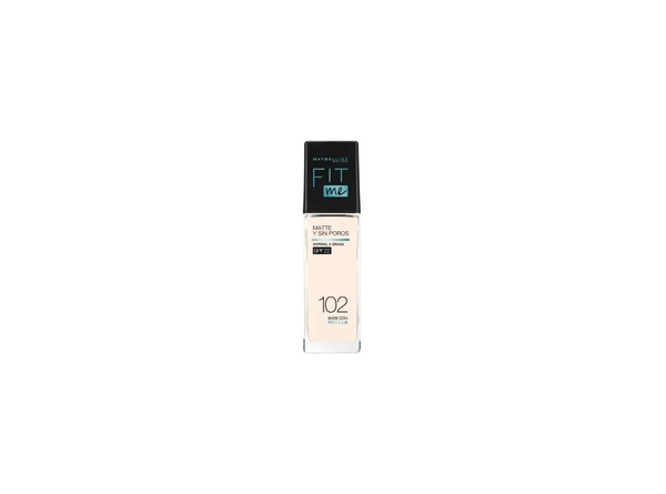 Base De Maquillaje Líquida Maybelline Fit Me Matte + Poreless 102 Fair Porcelain