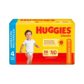 Huggies Pañal Classic Ahorro Talle XG - 56 Unidades