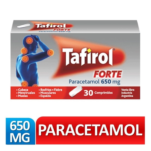 Tafirol Paracetamol 650 Mg X 30 Comprimidos