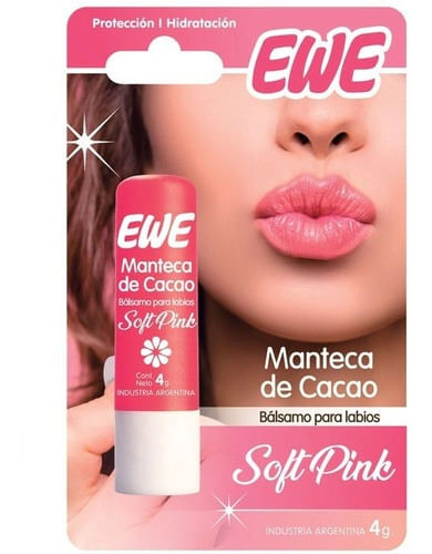 Ewe Manteca De Cacao Bálsamo Para Labios Pink 12 Unidades