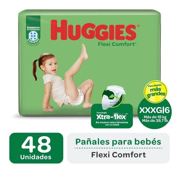 Huggies Pañales Active Sec Xxxg 48 Unidades