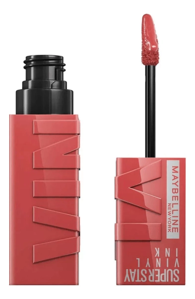Labial |Maybelline Superstay Vinyl Ink | Color Peachy 15 Espejado