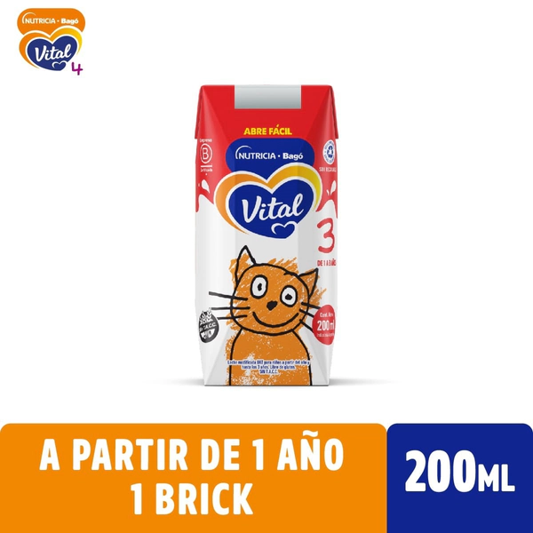 Vital Fórmula Láctea Líquida Para Lactantes Etapa 3 (Brick 200 ml)