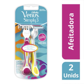 Gillette Máquina Para Afeitar Descartable Venus 3 simply (2 Unidades)