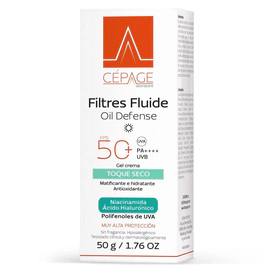 Protector Solar Fps50+ Filtres Fluide Oil Defense Gel Crema X50gr