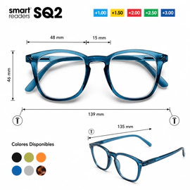SMART READER FIT DARK PET/BLUE _+3,00
