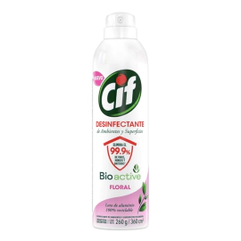 Aerosol Desinfectante Ambientes Y Superficies CIF Floral x 260 gr