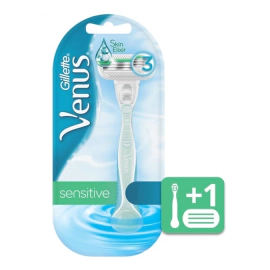 Gillette Kit Venus Divine Sensitive Maquina Para Afeitar Recargable + Cartucho