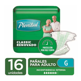 Plenitud Clasic Pañal Para Adultos Talle G 16 Unidades