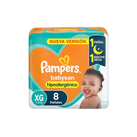 Pañal Pampers Babysan Talle Xg x 8 Unidades 8 Unid
