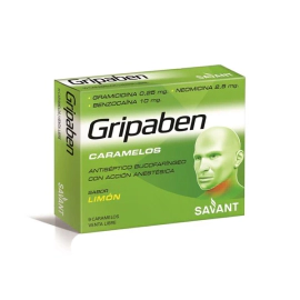 Gripaben Caramelos 2,5-0,25-10Mg | 9 Caramelos | Gramicidina + Neomicina + Benzocaina
