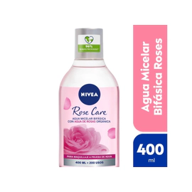 Agua Micelar Nivea Rose Care Bifásica X400Ml