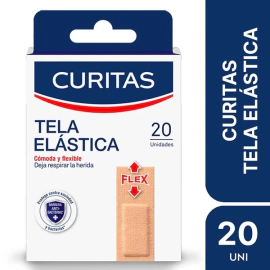 Curitas Apósitos Adhesivos Tela Elástica Todo Tipo de Piel (20 Unidades)