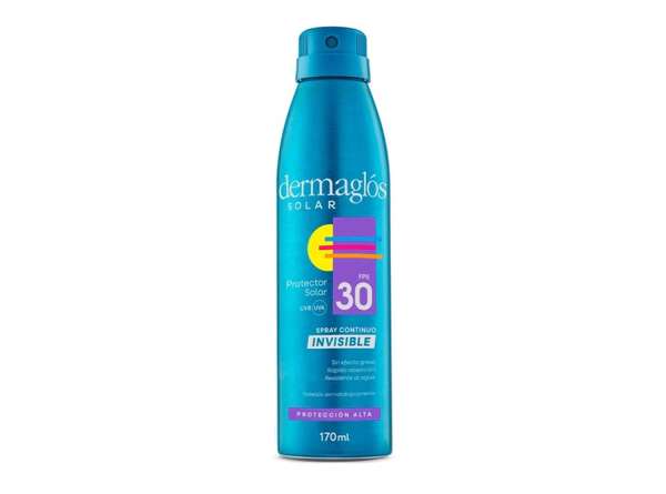 Protector Solar Dermaglós Fps30 Spray Continuo X170Ml
